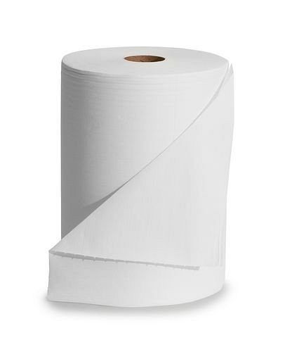 DENIOS Vliestücher All-Tex 80, weiß, auf Rolle, Tuchformat 38 x 40 cm, 246182