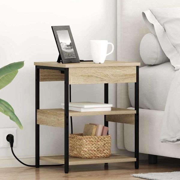 vidaXL Nachttisch 2 pcs Sonoma Eiche Holzwerkstoff, 859538