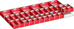 LISTA Set Einsatzkästen 54x27E (BxTxFH) 918x459x75mm, 22-teilig, 80.044.000