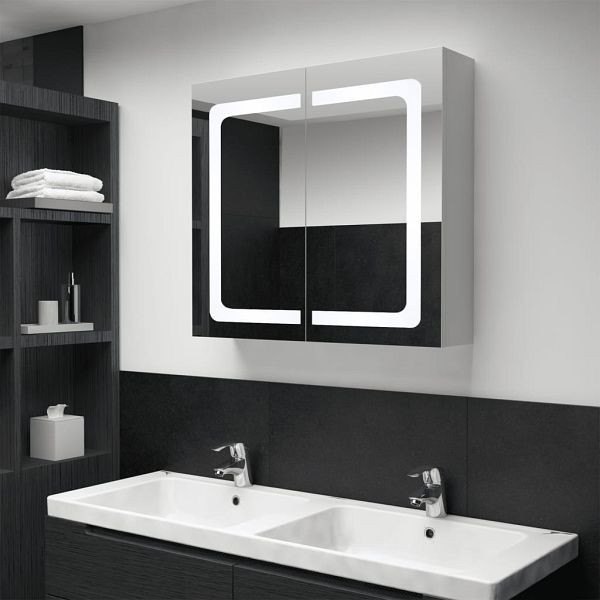 vidaXL LED-Spiegelschrank fürs Bad 80x12,2x68 cm, 325545