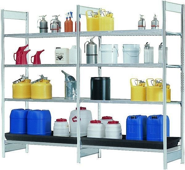 asecos Gefahrstoffregal (Anbauregal) RSG-V 1364 Stahl verzinkt, 1310x640x2000mm, 27856