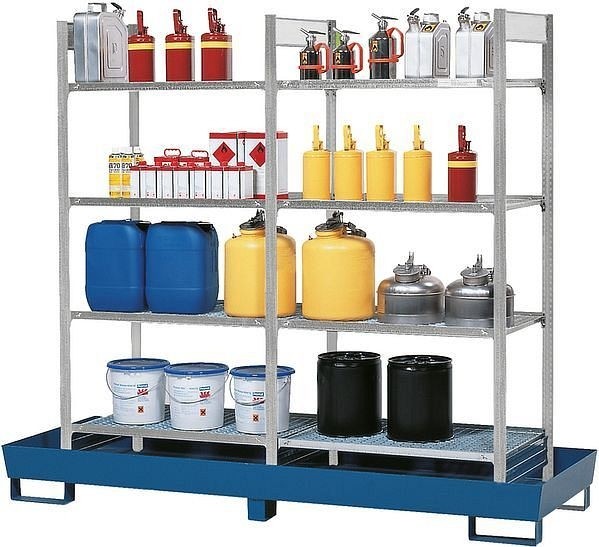 asecos Gefahrstoffregal (Grundregal) RWG 2064 Stahl verzinkt, 2060x640x2000mm, 27867