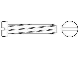 Gewinde-Schneidschrauben DIN 7513 Stahl B M 5 x 10 galvanisch verzinkt VE=S (1000 Stück)