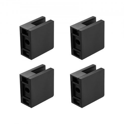 VEVOR Glasklemme 40 Stück Quadratische Geländerhalterung 0,31 -0,47 Zoll Schwarz, BLZJHSFX40PCUK43PV0