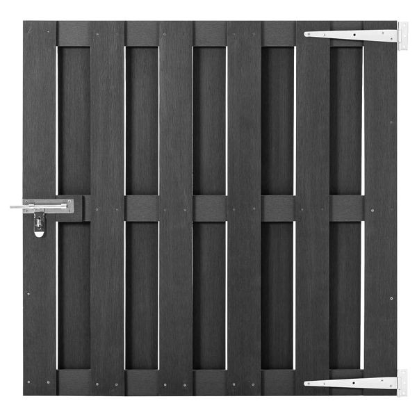 vidaXL Gartentor WPC 100 x 100 cm Grau, Zauntor, attraktiv, 49083