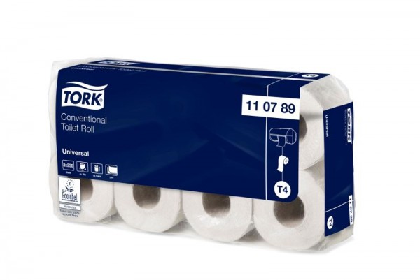 Tork Topa Conventional 2-lagig T4, Kleinrollen weiß, VE: 8x8 Rollen à250 Blatt, 2131812