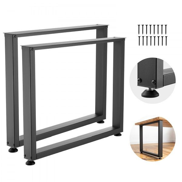 VEVOR Tischkufen 2er-Set 750x900 mm, max. 1000 kg, Schwarz, Tischbeine für Schreibtische, Couchtisch, Esstische, ZTCFKFX2835II5NSO001V0