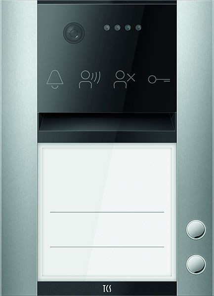 TCS Türkontrollsystem PES PRO Video Außenstation 2T 1 Spalte AP silber, AVA610102-0010