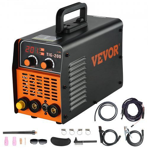VEVOR WIG-200C WIG/MMA ARC Kombi-Schweißgerät Inverter 20-200A 40W 230V Welder, 1–3,2 mm WIG-Elektroden, 1–4 mm MMA-Elektroden, IP21, DHJSTIGDC200AEGZPV2