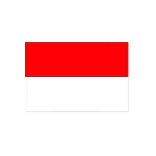 Stein HGS Länderflagge Monaco, 60 x 90 cm (Querformat), mit Seil und Schlaufe, FlagTop 110 g/m², für Fahnenmasten 6 m, ohne Hohlsaum, 27254