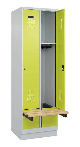 C+P Spind Evolo PLUS, 2 Abteil, 1950x600x815mm, 7035/0024, Zylinderschloss, 049040-20 S10042