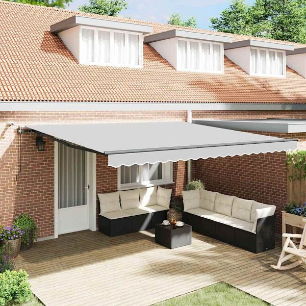 vidaXL Markise mit Anthrazit 5 × 3,5 m Metall, 313267, 8720286131428