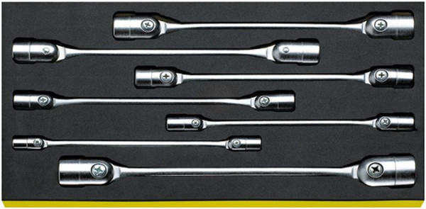 STAHLWILLE Gelenkschlüssel in TCS Nr.TCS 29/7,8X9-20X22MM 1/3-Teilung 7-teilig, 96830195