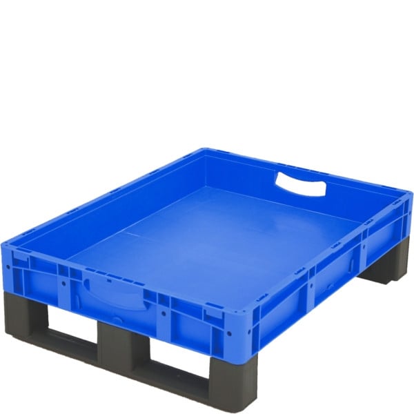 BITO Eurostapelbehälter XL Deckel/Kufe /XL 86121DKufe800x600x120 blau, Doppelboden Kufe, C0292-0067