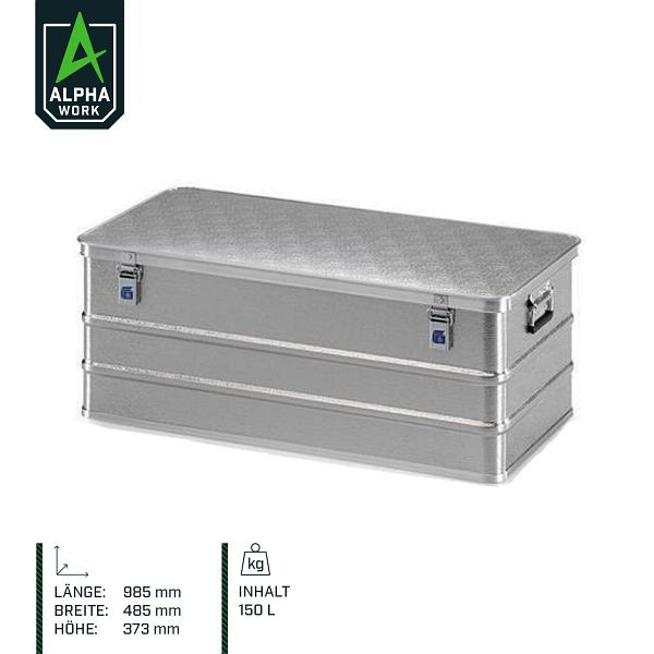 Alpha Work Box aus Strukturblech, 985 x 485 x 373 mm, 150 l, 08304