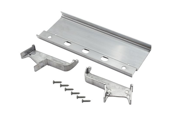 HYMER Ersatzteilset Ablageschale für Plattformleitern, 1 Schalenprofil + 1 Guss teil rechts + 1 Guss teil links inkl. Befestigungsmaterial, 0055371