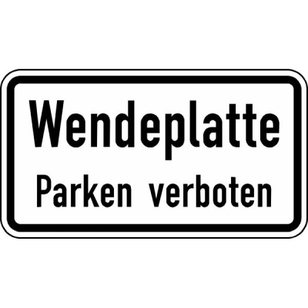 Stein HGS Wendeplatte Parken verboten Nr. 2422, 750 x 412 mm, Flachform 2 mm, RA1, 2422-311