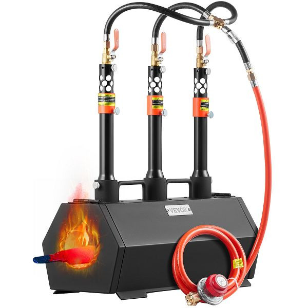 VEVOR Tragbare Propan-Schmiede 3 Brenner Schmelzofe Kit Metallschmiede 1427°C, LBXDZL3GSYDGCUM0RV0