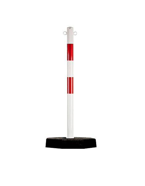 Ri-Traffic Kettenpfosten Metall rot/weiß + 7 kg Sockel, 10-1000-01C-2