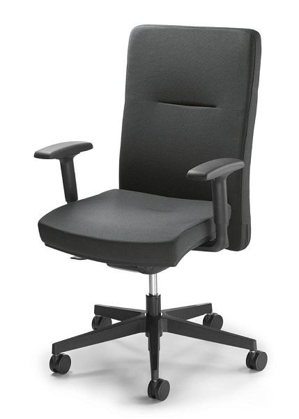 Deskin Bürodrehstuhl Ergo PRO inkl. Armlehnen, Fußkreuz Polyamid, schwarz, Stoff DELTA BD, anthrazit, 284525