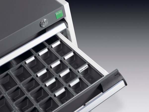 bott Beschriftungsset für Kleinteilboxen 30 Halter, 400 Beschriftungsstreifen 7mm, 43020003