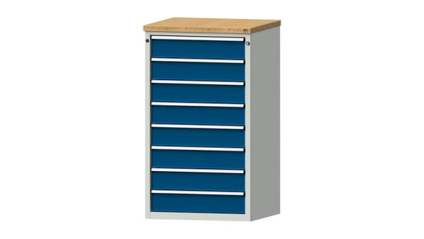 ANKE Werkbänke Schubladenschrank, Modell 4002 V, 765 x 700 x 1320 mm, RAL 7035/5010, BMP 40 mm, 611.103