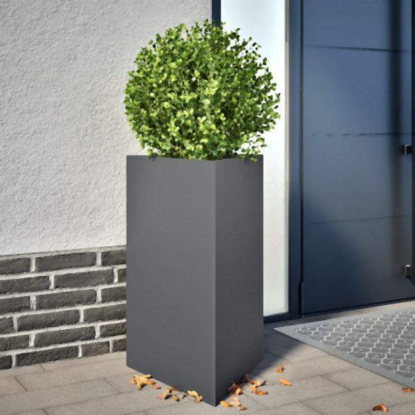 vidaXL Pflanzkübel Anthrazit Dreieckig 50x43x75 cm Stahl, 851175