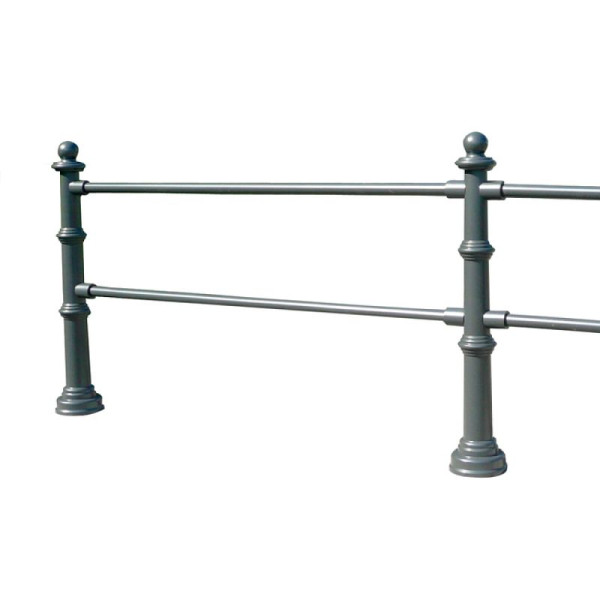 Stein HGS Stil-Schutzgeländer, Querholm /Ø 33,7mm, Länge 2000mm, inkl. Verbindungsmuffen, anthrazitgrau (Eisenglimmer), 495.20b