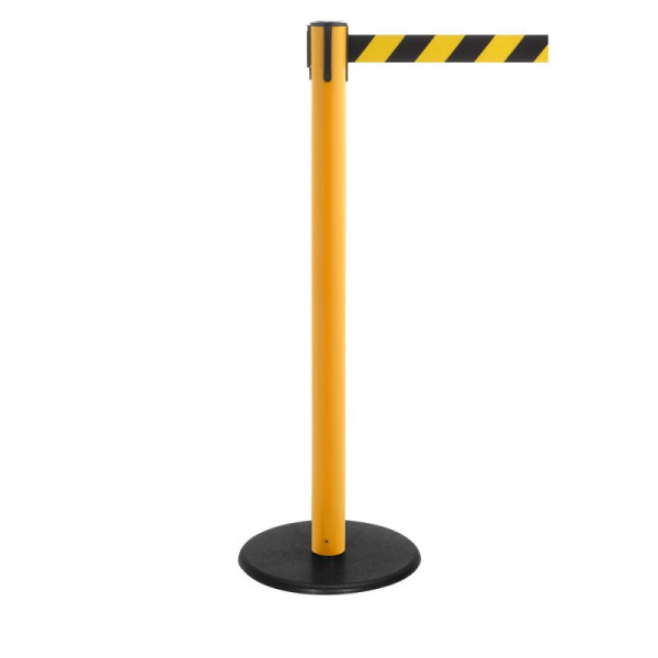 Stein HGS Personenleitsystem -P-Line Famous Safety-, gelb, schwarz/gelb diagonal (schraffiert), mit Gurtendstück (Standard), Gurtlänge: 4 m, 15165-0202