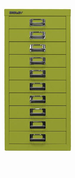 Bisley MultiDrawer™, 29er Serie, DIN A4, 10 Schubladen, grün, L2910604