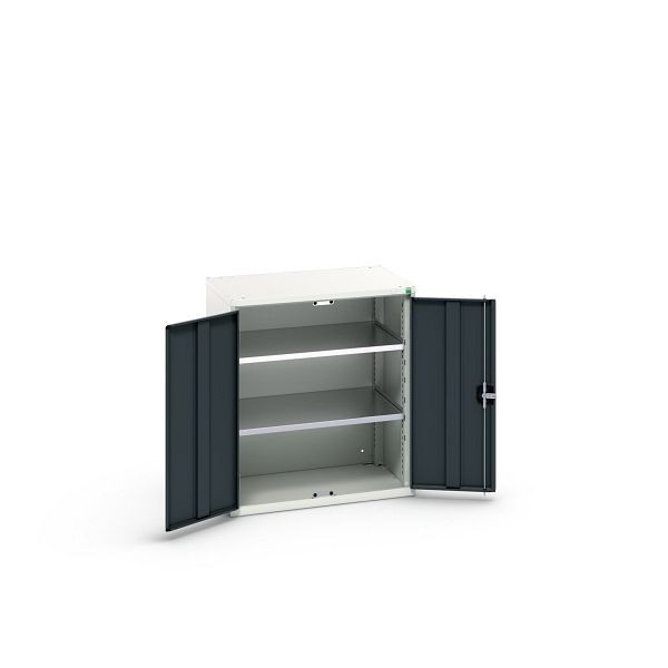 bott verso Flügeltürschrank, mit 2 Fachböden, BxTxH: 800 x 550 x 900 mm, Lichtgrau / Anthrazitgrau, 16926147.19