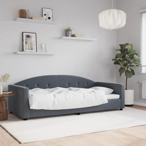vidaXL Tagesbett Dunkelgrau 90x190 cm Abmessung Samt, 354150