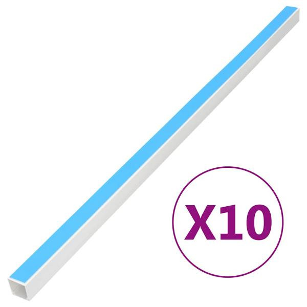 vidaXL Kabelkanäle Selbstklebend 30x15 mm 10 m PVC, 155941