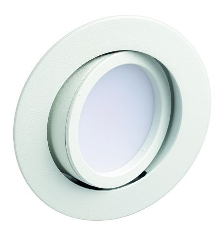 rutec Einbauleuchte SANYA AC-V2 rund weiß 5,5W IP40 2700K 220V-240V 50/60Hz CRI80 Scheibe matt, ALU46351UWW-M