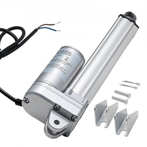 VEVOR 12V Linearantrieb, 152,4 mm, IP65, 3000 N, 5 mm/s, mit Halterungen für Solartracker, Maschinen, Türöffner, FHXXXZXQ6INCS9UOR001V9