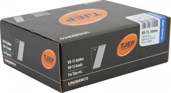 TJEP VD15 50mm Brads, verzinkt Box 3.000 Stück, Brads und Stifte, 842750