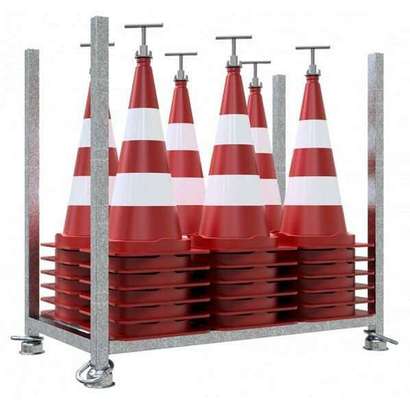 Schake Leitkegel Set bestehend aus: 1 x Palette für Leitkegel (Art.-Nr. 3L5075-5), 36 x Leitkegel (Art.-Nr. 3L750TL2), 3L750TL2-SET