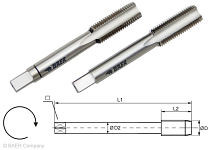 BAER HSSG Handgewindebohrer 2-teilig Satz BSF 1'' x 10, 220301011