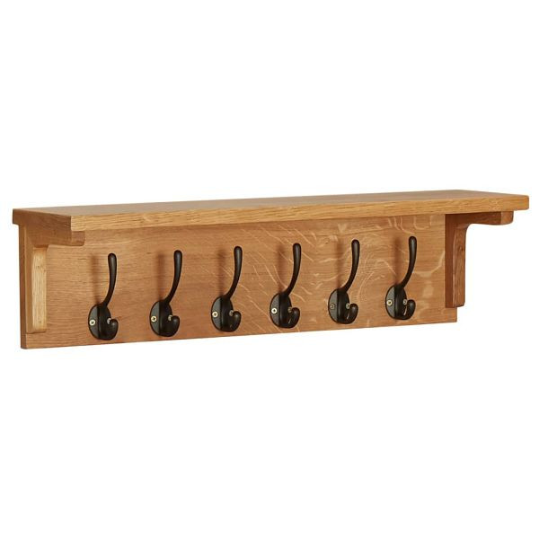 vidaXL Wandgarderobe 60x16x16 cm Massivholz Eiche, 289191