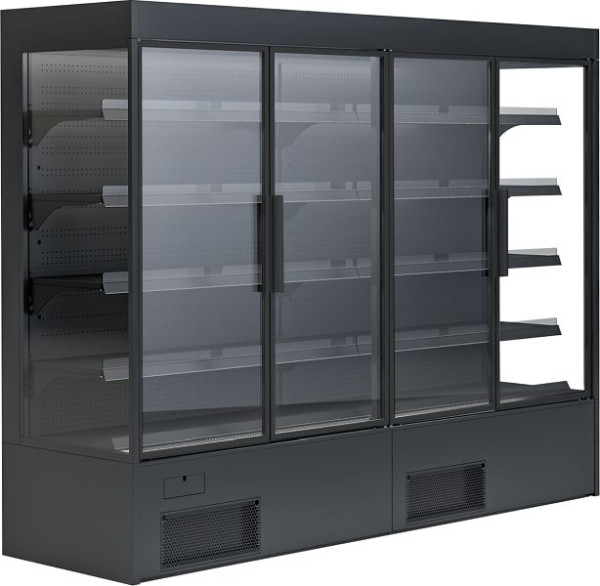 KBS Wandkühlregal Variant 257 Black Line mit Drehtüren, 571262