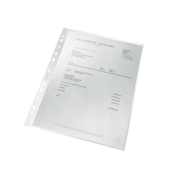 LEITZ 4791 Prospekthülle recycle, A4, PP, genarbt, dokumentenecht, farblos, 4791-00-03