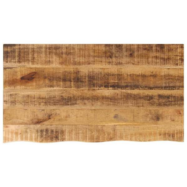 vidaXL Tischplatte 110x60x2,5 cm Baumkante Massivholz Raues Mangoholz, 370359
