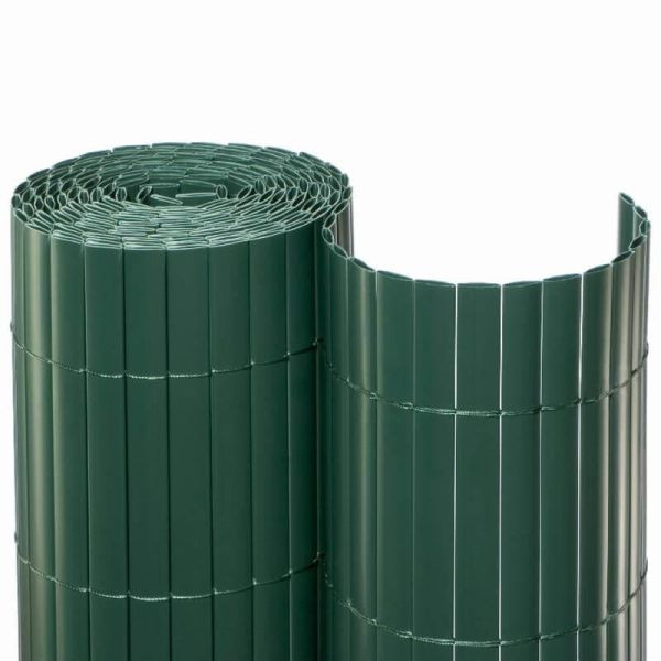 NOOR Sichtschutzmatte PVC Sichtschutz Kunststoff 3m, Größe etwa 1,60 x 3m Farbe: grün, 15516X03MGR