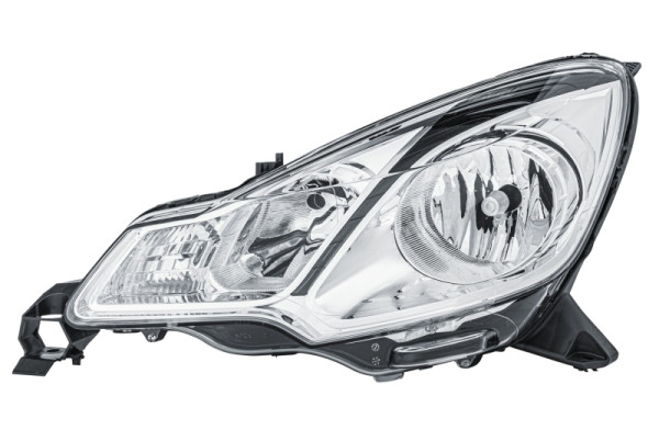HELLA Glühlampe-Hauptscheinwerfer, für u.a. Citroën Ds3, chrom/schwarz, für Rechtsverkehr, links, 1EJ 354 674-051