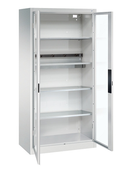 C+P Akkuladeschrank Serie 89, H1950xB930xT500mm, 7035/7035,1 Elektroboden, 3 Einlegeböden, 8921-055E1 S10061