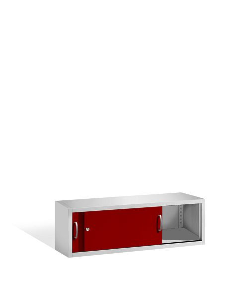 C+P Aufsatzschrank Acurado, H500xB1600xT500mm, Farbe: Lichtgrau / Rubinrot, Bügelgriff, 1 OH, 2154-00 S10043