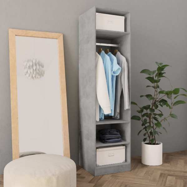 vidaXL Kleiderschrank Betongrau 50x50x200 cm Holzwerkstoff, 800238
