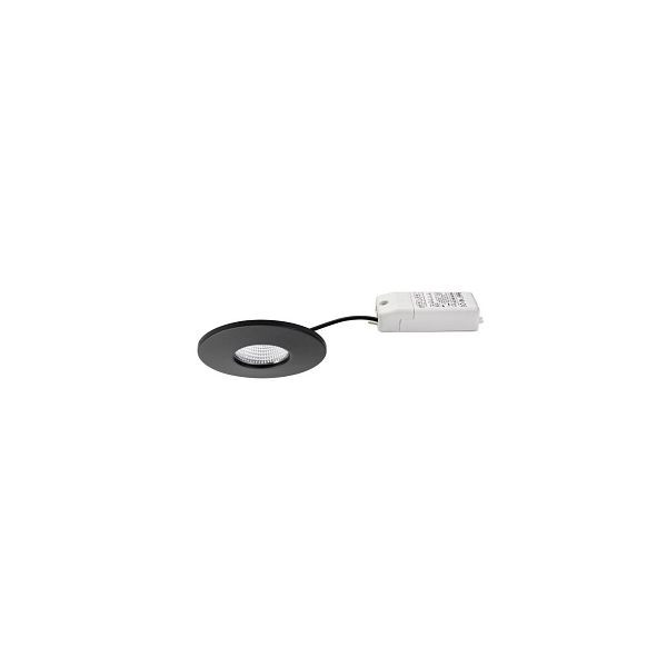 Brumberg LED-Einbaustrahler 4,5W 2700-4000K 510lm Konverter schwarz 1LED Alu IP20 hochglänzend, rund, 144595