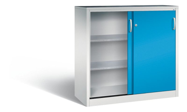 C+P Schiebetürenschrank Acurado, H1200xB1200xT500mm, Farbe: Lichtgrau / Lichtblau, 2057-092 S10013