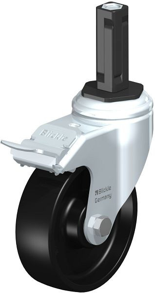 Blickle LKRA-POA 100K-11-FI-EV12 Apparate-Lenkrolle mit Expander & Feststeller, Polyamid, Schwarz, 849021